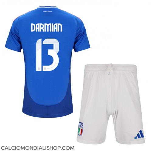 Maglie da calcio Italia Matteo Darmian #13 Prima Maglia Bambino Europei 2024 Manica Corta (+ Pantaloni corti)